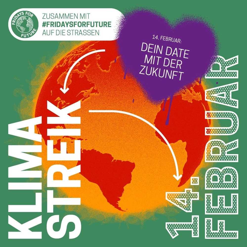 Klimastreik am 14. Februar 2025 um 15:00 Uhr ab Friedrichsplatz