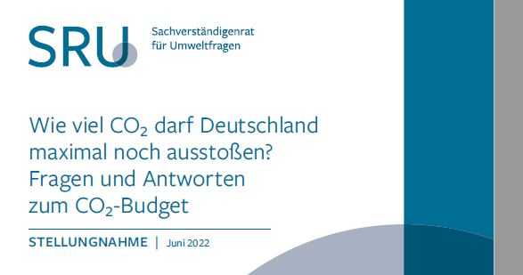 SRU zum CO2-Restbudget von Deutschland