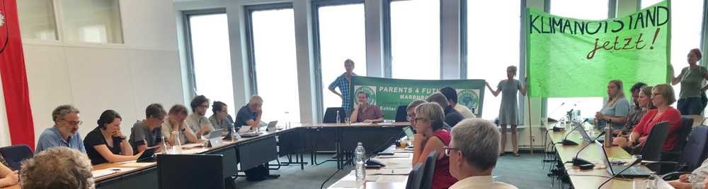 Sitzung des Umweltausschusses der Stadtverordnetenversammlung Marburg vor Ausrufung des Klimanotstands