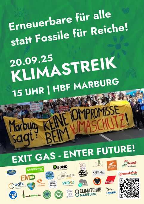 Aufruf zum Klimastreik am 20. September 2025 um 15:00 Uhr ab Hauptbahnhof